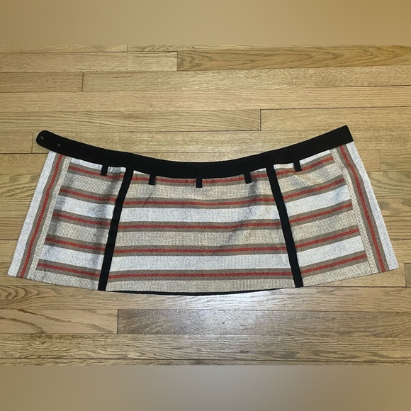 BARBARA BUI - Paris Fold-over Metallic Orange Super Mini Skirt - Picture 5 of 11